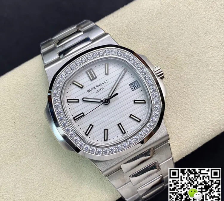 Patek Philippe Nautilus 5713 1G-010 PPF Factory 1:1 Best Edition Replica Watch V4 White Dial Swiss Cal.324 SC